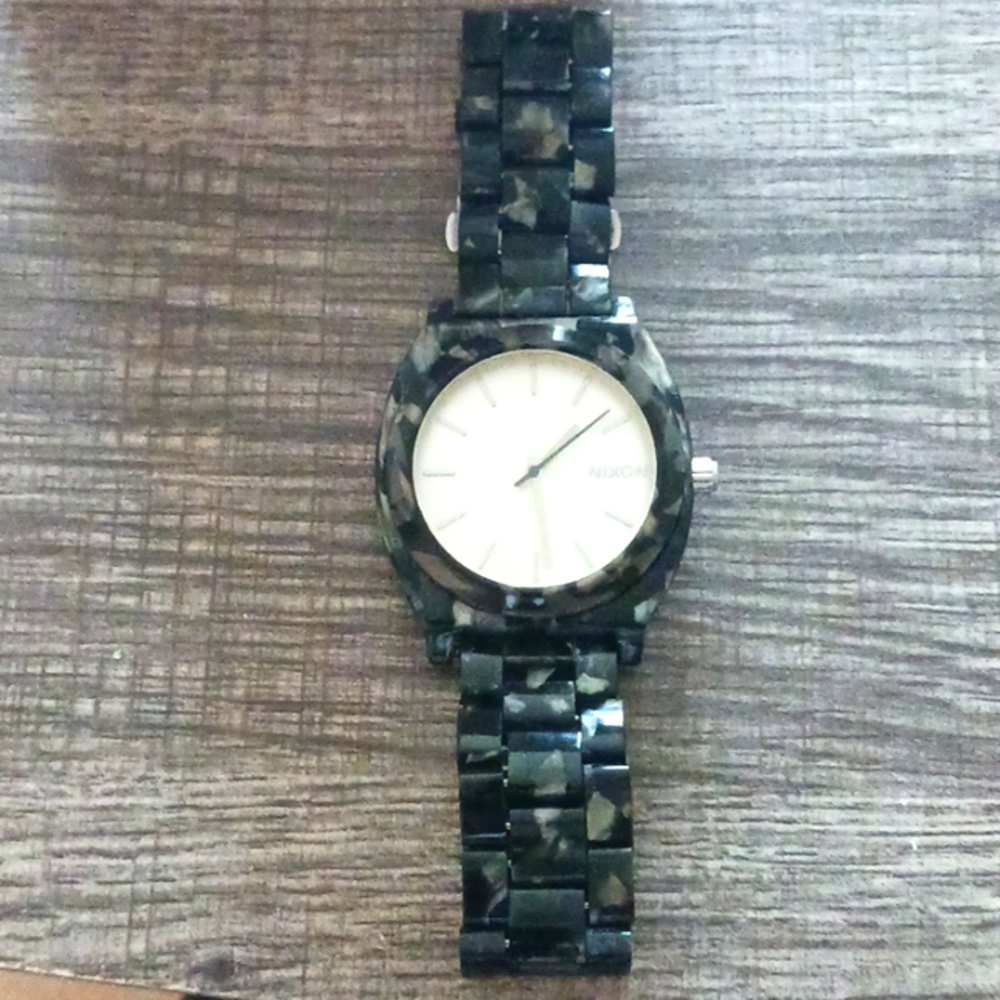 NIXON watch Time Teller Acetate Gray Granite